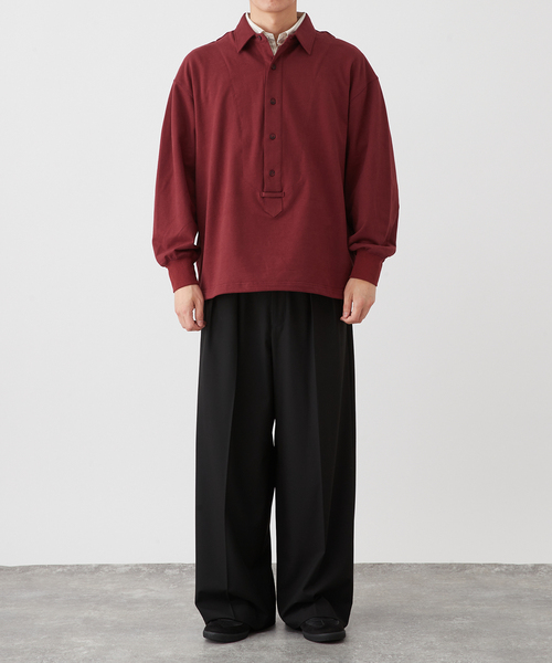 B.C STOCK(ベーセーストック)の「【Deux Allures/ドゥ アリュール】ダブルカラースウェットシャツ(スウェット・メンズ・ボルドー/チャコールグレー/ネイビー・FREE)」の5枚目の写真