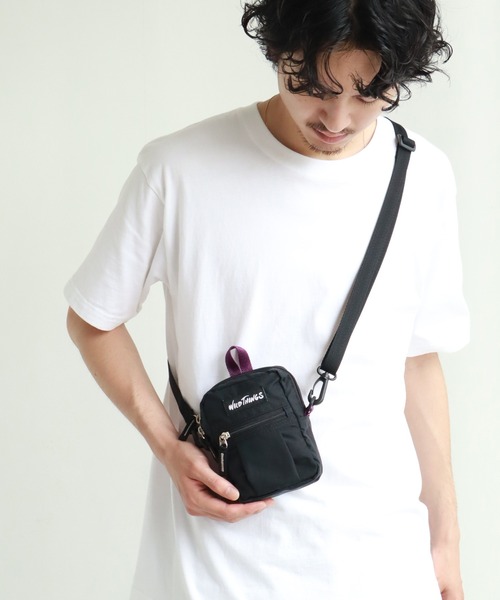 WILD THINGS(ワイルドシングス)の「【WILD THINGS/ワイルドシングス】DELFY fabric ミニショルダーバッグ/ポーチ(ショルダーバッグ・メンズ・グレー/ブラック/ターコイズブルー/ベージュ・FREE)」の9枚目の写真