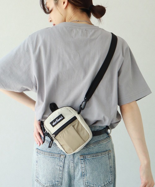 WILD THINGS(ワイルドシングス)の「【WILD THINGS/ワイルドシングス】DELFY fabric ミニショルダーバッグ/ポーチ(ショルダーバッグ・メンズ・グレー/ブラック/ターコイズブルー/ベージュ・FREE)」の19枚目の写真