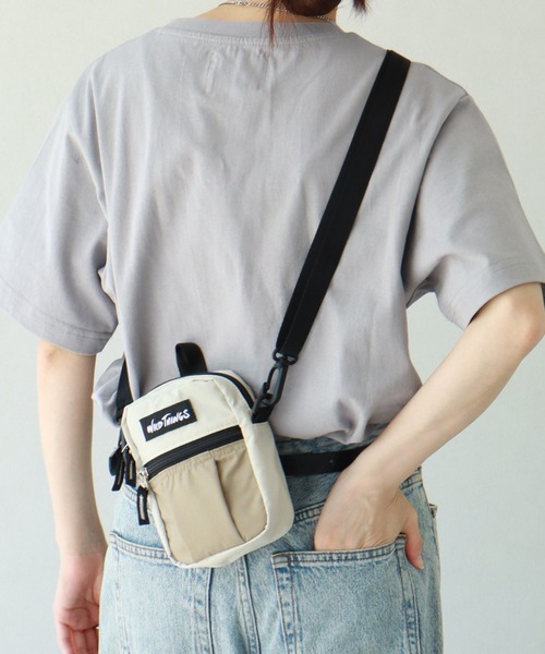 WILD THINGS(ワイルドシングス)の「【WILD THINGS/ワイルドシングス】DELFY fabric ミニショルダーバッグ/ポーチ(ショルダーバッグ・メンズ・グレー/ブラック/ターコイズブルー/ベージュ・FREE)」の21枚目の写真