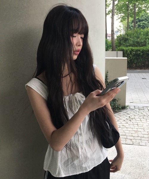 anyonemore（エニワンモア）の「リボン袖なしサマーペプラムブラウス（シャツ/ブラウス・レディース・ブラック/ホワイト・FREE）」の18枚目の写真