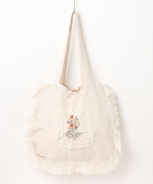 aimoha(アイモハ)の「レースフリル刺繍トートバッグ(トートバッグ・レディース・レッド/ブラック/ホワイト/ベージュ・FREE)」の14枚目の写真