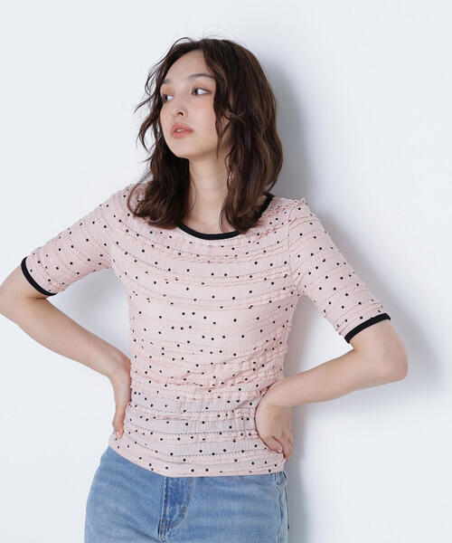 セール】◇ドットバイカラーカットソー（Tシャツ/カットソー