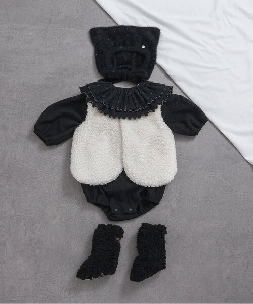 apres les cours（アプレレクール）の「ベビーボアベスト（その他ベビーウェア・キッズ・アイボリー・80）」の4枚目の写真