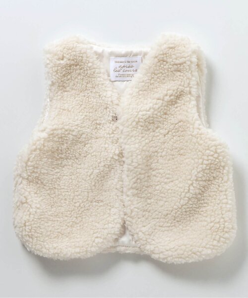 apres les cours（アプレレクール）の「ベビーボアベスト（その他ベビーウェア・キッズ・アイボリー・80）」の6枚目の写真