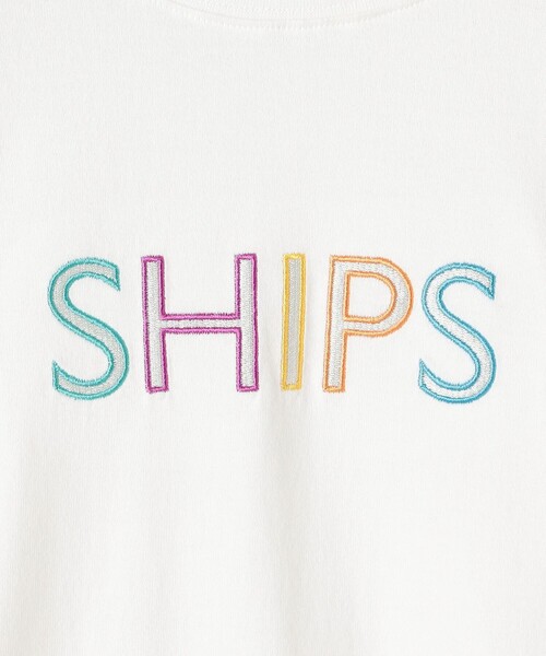 SHIPS(シップス)の「SHIPS KIDS:140~160cm/刺繍 ロゴ ロングスリーブ Tシャツ(Tシャツ/カットソー・キッズ・グリーン/ブラック/オフホワイト・160/150/140)」の8枚目の写真