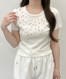 ビジュークロップドTシャツ