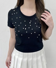 ビジュークロップドTシャツ