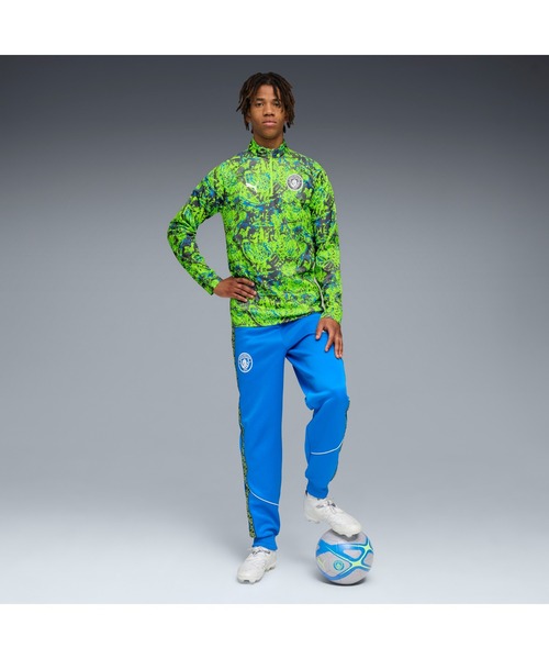 PUMA（プーマ）の「PUMA プーマ メンズ 2025-26 マンチェスターシティ FC プレマッチ クォーター（Tシャツ/カットソー・メンズ・ブラック/グリーン系その他7/グリーン系その他6・LARGE/MEDIUM/SMALL/X-LARGE/X-SMALL）」の11枚目の写真