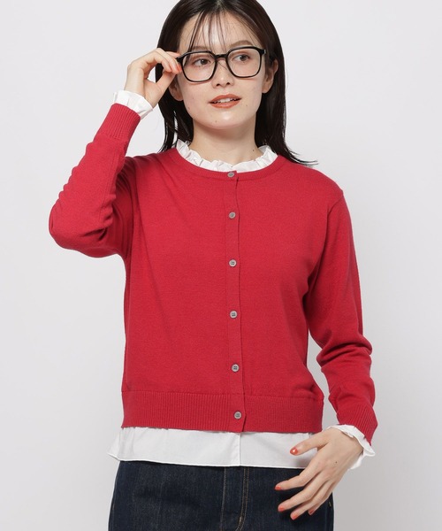 nico様★専用新品・未使用★デイジーリンKnit BoleroCool38 パイル調のスラブ糸の凸凹とした生地感が特徴の Vネック
