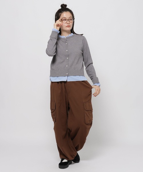 niko and...(ニコアンド)の「レイヤードライククルーカーディガン(カーディガン/ボレロ・レディース・レッド/ブラック/グレー・FREE)」の14枚目の写真