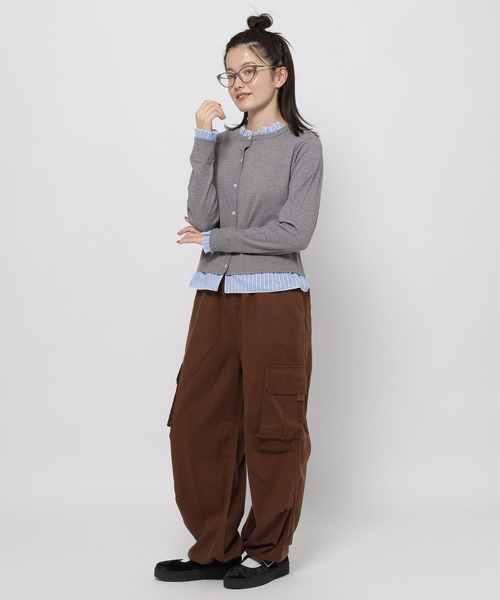 niko and...(ニコアンド)の「レイヤードライククルーカーディガン(カーディガン/ボレロ・レディース・レッド/ブラック/グレー・FREE)」の15枚目の写真