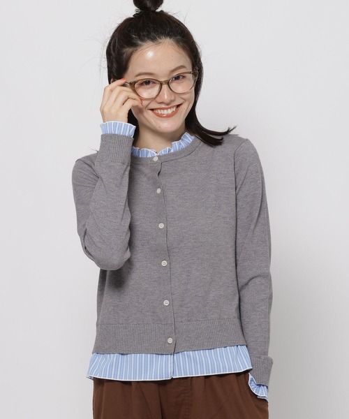 nico様★専用新品・未使用★デイジーリンKnit BoleroCool38 パイル調のスラブ糸の凸凹とした生地感が特徴の Vネック