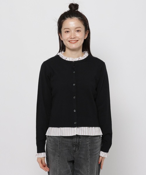 niko and...(ニコアンド)の「レイヤードライククルーカーディガン(カーディガン/ボレロ・レディース・レッド/ブラック/グレー・FREE)」の5枚目の写真