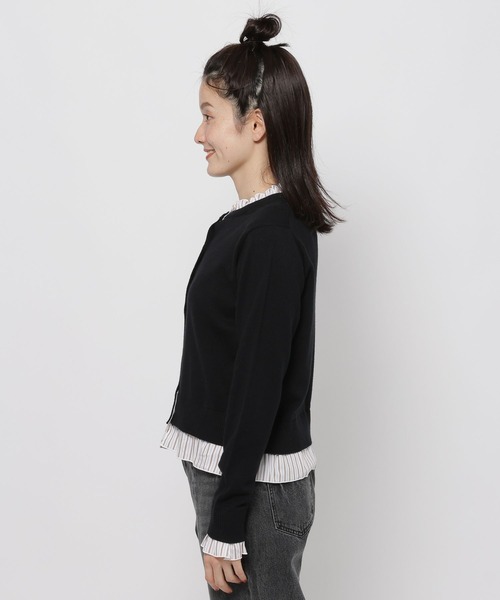 niko and...(ニコアンド)の「レイヤードライククルーカーディガン(カーディガン/ボレロ・レディース・レッド/ブラック/グレー・FREE)」の6枚目の写真