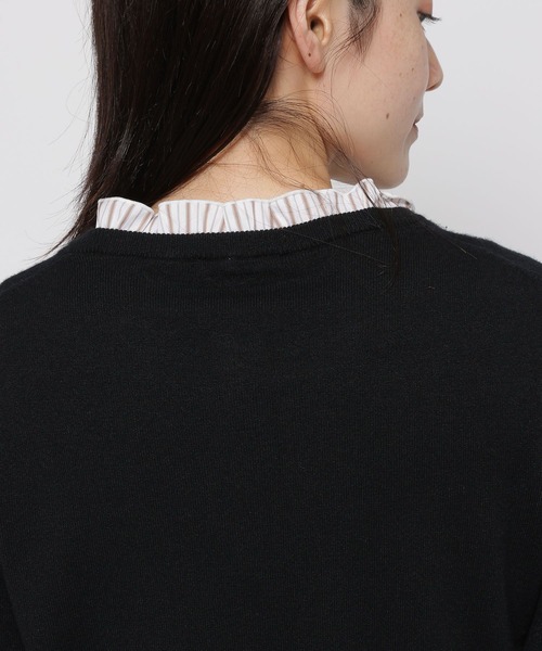 niko and...(ニコアンド)の「レイヤードライククルーカーディガン(カーディガン/ボレロ・レディース・レッド/ブラック/グレー・FREE)」の8枚目の写真