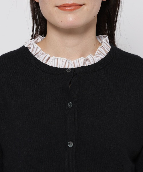 niko and...(ニコアンド)の「レイヤードライククルーカーディガン(カーディガン/ボレロ・レディース・レッド/ブラック/グレー・FREE)」の9枚目の写真