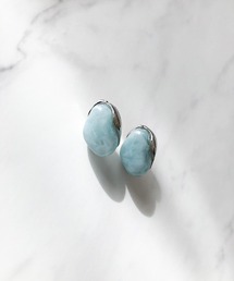 アクリルマーブルドロップピアス