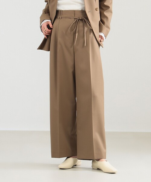 Demi-Luxe BEAMS(デミルクス ビームス)の「【2/5再値下げ】ポリエステル ウール 2ループ ワイドパンツ(その他パンツ・レディース・ベージュ/ネイビー・36/38)」の12枚目の写真