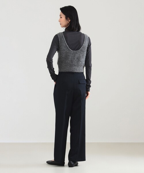 Demi-Luxe BEAMS(デミルクス ビームス)の「【2/5再値下げ】ポリエステル ウール 2ループ ワイドパンツ(その他パンツ・レディース・ベージュ/ネイビー・36/38)」の15枚目の写真