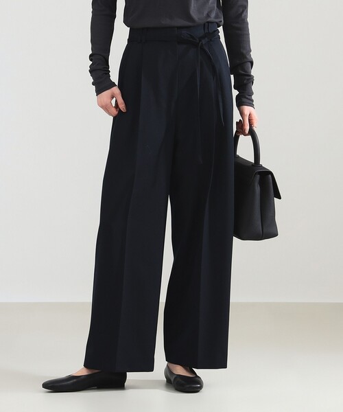 Demi-Luxe BEAMS(デミルクス ビームス)の「【2/5再値下げ】ポリエステル ウール 2ループ ワイドパンツ(その他パンツ・レディース・ベージュ/ネイビー・36/38)」の19枚目の写真