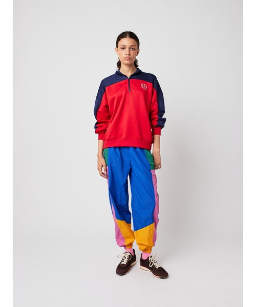 BOBO CHOSES(ボボショーズ)の「Half zip color block sweatshirt(スウェット・レディース・レッド・XL/L/M/S/XS)」の4枚目の写真
