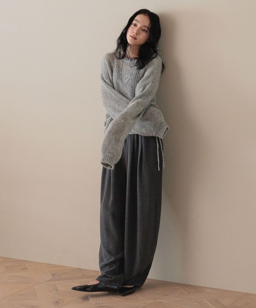 LOWRYS FARM（ローリーズファーム）の「ＴＲイージーコクーンパンツ　455481（その他パンツ・レディース・ブラック/その他/ブラウン/チャコールグレー・MEDIUM/LARGE）」の9枚目の写真