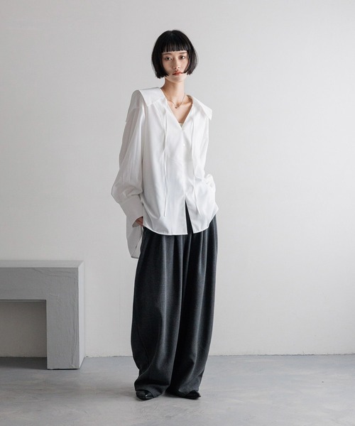 LOWRYS FARM（ローリーズファーム）の「ＴＲイージーコクーンパンツ　455481（その他パンツ・レディース・ブラック/その他/ブラウン/チャコールグレー・MEDIUM/LARGE）」の13枚目の写真