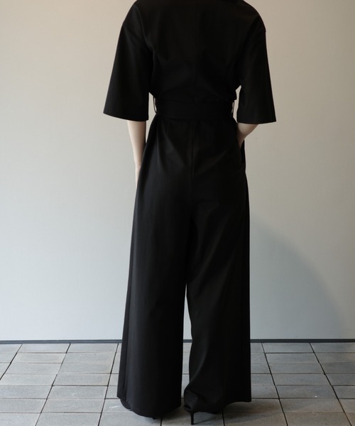 CLANE(クラネ)の「CLANE STAND COLLAR LOOSE ALL IN ONE(サロペット/オーバーオール・レディース・ブラック・2/1)」の3枚目の写真