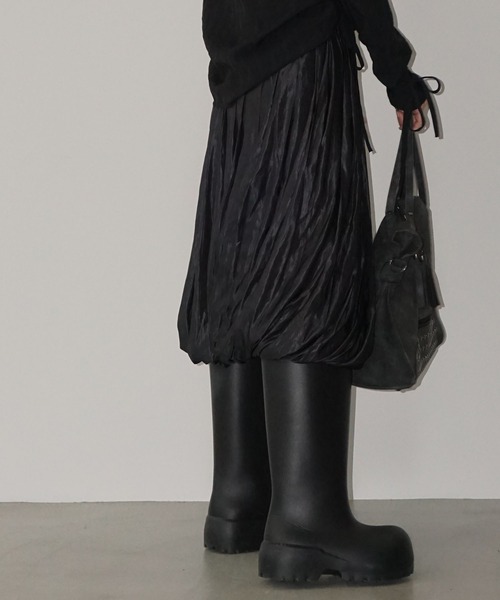 chuclla（チュクラ）の「シームレス ワイドロングブーツ chs25a013（ブーツ・レディース・ブラック・S/M/L）」の17枚目の写真