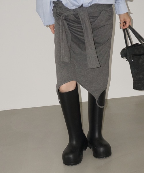 chuclla（チュクラ）の「シームレス ワイドロングブーツ chs25a013（ブーツ・レディース・ブラック・S/M/L）」の4枚目の写真