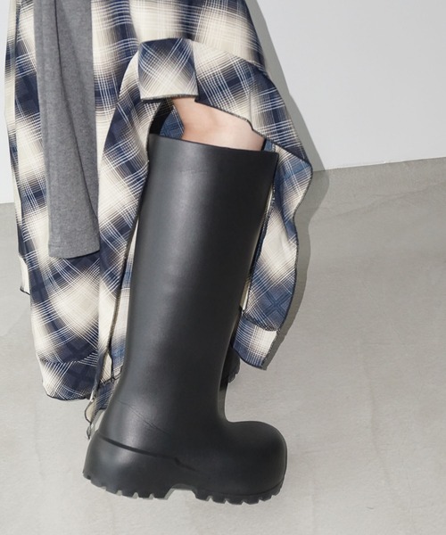 chuclla（チュクラ）の「シームレス ワイドロングブーツ chs25a013（ブーツ・レディース・ブラック・S/M/L）」の8枚目の写真