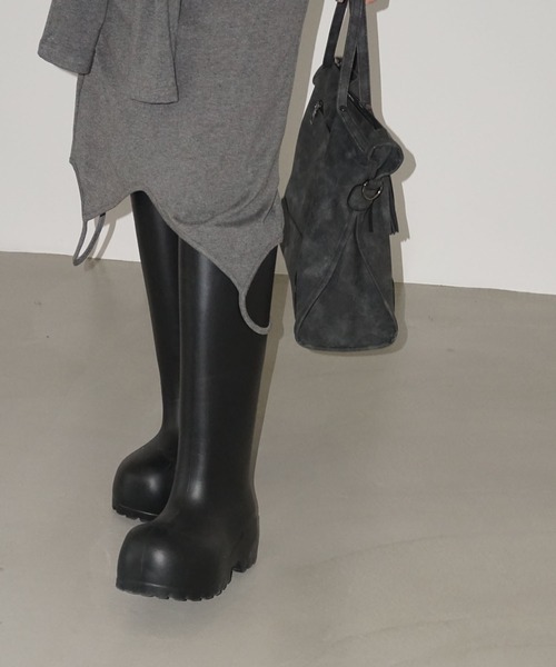 シームレス ワイドロングブーツ chs25a013-ファッション通販サイト