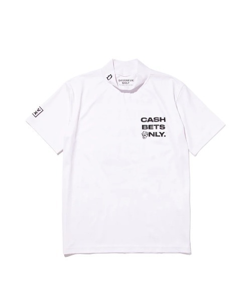 DEVEREUX GOLF（デヴァローゴルフ）の「Cash Bets Only 2 Mock Neck Tee（Tシャツ/カットソー・メンズ・イエロー/ピンク/ホワイト・MEDIUM/SMALL/LARGE）」の2枚目の写真