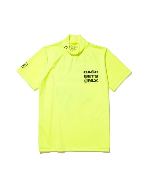 DEVEREUX GOLF（デヴァローゴルフ）の「Cash Bets Only 2 Mock Neck Tee（Tシャツ/カットソー・メンズ・イエロー/ピンク/ホワイト・MEDIUM/SMALL/LARGE）」の3枚目の写真