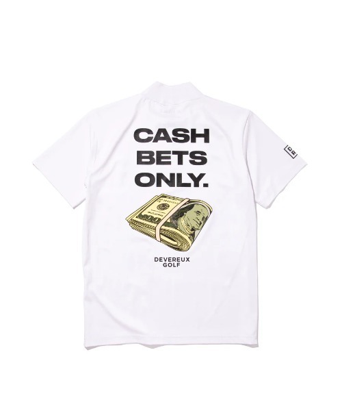 DEVEREUX GOLF（デヴァローゴルフ）の「Cash Bets Only 2 Mock Neck Tee（Tシャツ/カットソー・メンズ・イエロー/ピンク/ホワイト・MEDIUM/SMALL/LARGE）」の4枚目の写真