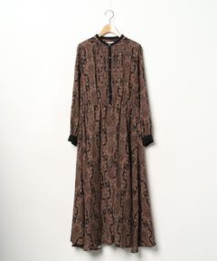 ヌキテパMODAL SATIN ETHNIC PRINT DRESSワンピース セール】【ne Quittez pas】MODAL SATIN ETHNIC PRINT DRESS
