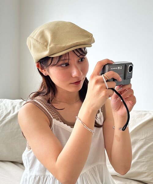 DISCOAT（ディスコート）の「ハンチングCAP（ハンチング/ベレー帽・レディース・ブラック/ベージュ・FREE）」の2枚目の写真