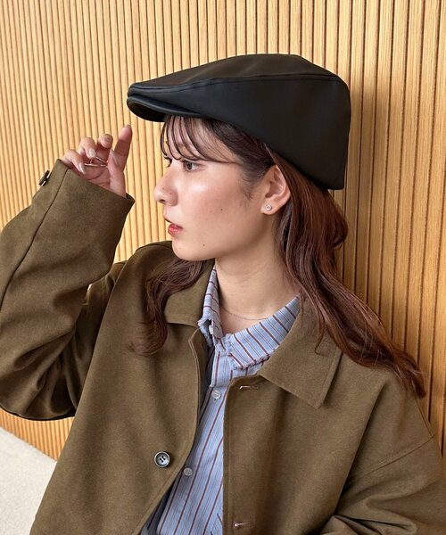 DISCOAT（ディスコート）の「ハンチングCAP（ハンチング/ベレー帽・レディース・ブラック/ベージュ・FREE）」の16枚目の写真
