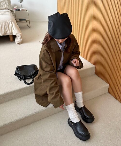 DISCOAT（ディスコート）の「ハンチングCAP（ハンチング/ベレー帽・レディース・ブラック/ベージュ・FREE）」の21枚目の写真