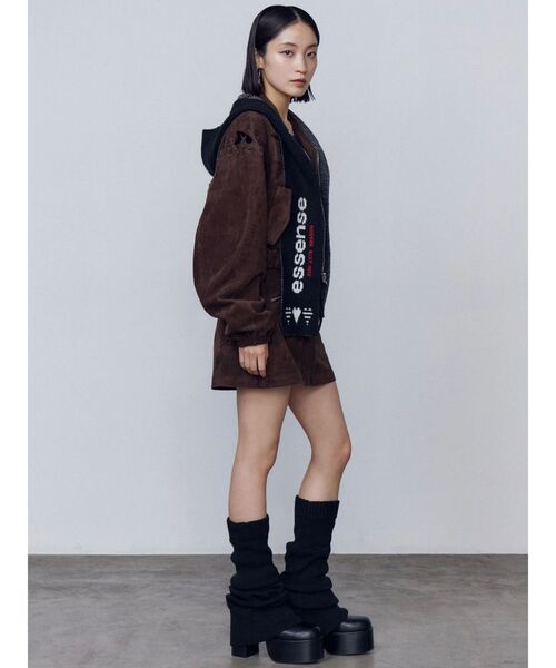 EMODA（エモダ）の「フェイクスエードブルゾン（ブルゾン・レディース・ブラウン/ブラック・FREE）」の5枚目の写真
