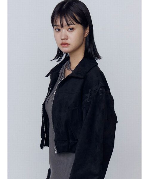 EMODA（エモダ）の「フェイクスエードブルゾン（ブルゾン・レディース・ブラウン/ブラック・FREE）」の7枚目の写真