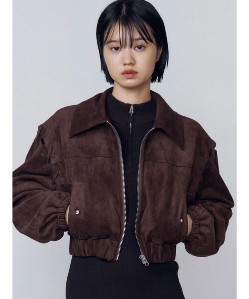 EMODA（エモダ）の「フェイクスエードブルゾン（ブルゾン・レディース・ブラウン/ブラック・FREE）」の10枚目の写真