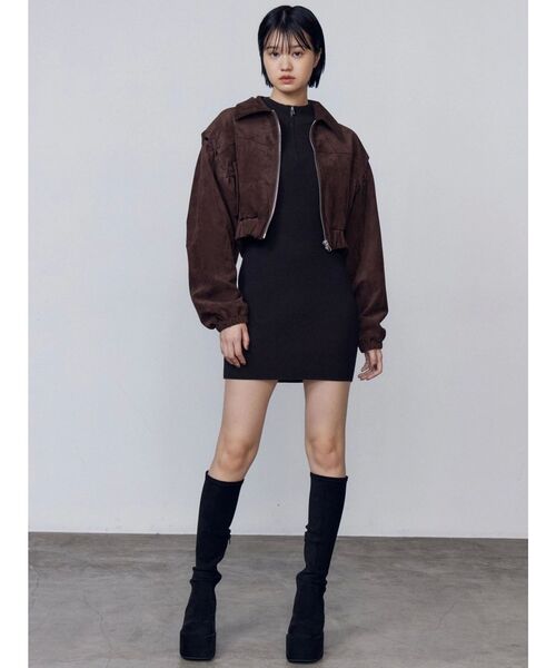 EMODA（エモダ）の「フェイクスエードブルゾン（ブルゾン・レディース・ブラウン/ブラック・FREE）」の13枚目の写真