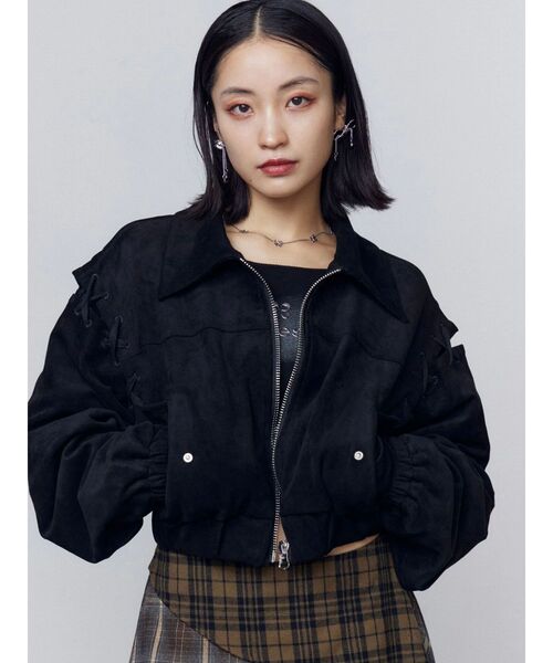 EMODA（エモダ）の「フェイクスエードブルゾン（ブルゾン・レディース・ブラウン/ブラック・FREE）」の15枚目の写真