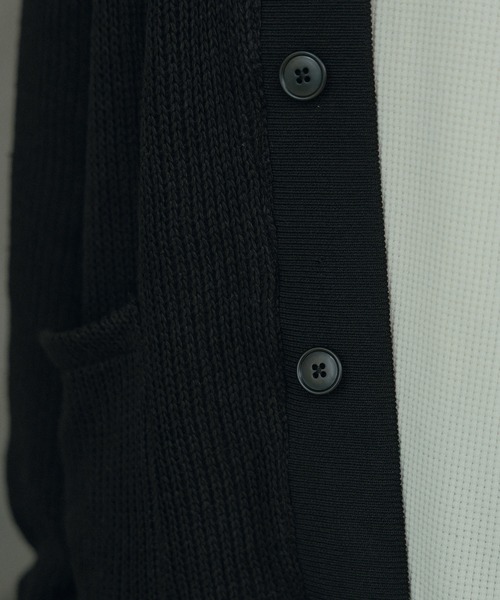 RATTLE TRAP（ラトルトラップ）の「シアーライクニットカットカーディガン（カーディガン/ボレロ・メンズ・ブラック/ホワイト・L/M）」の19枚目の写真