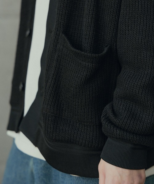 RATTLE TRAP（ラトルトラップ）の「シアーライクニットカットカーディガン（カーディガン/ボレロ・メンズ・ブラック/ホワイト・L/M）」の20枚目の写真