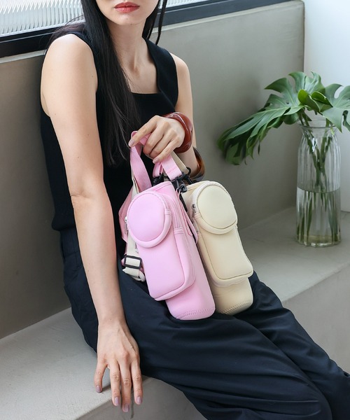 セール】スマホ収納付きボトルホルダー タンブラーケース ショルダー