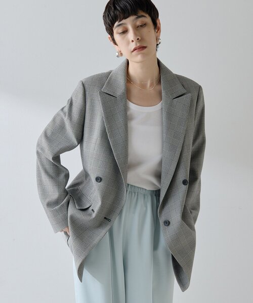THE PAUSE】チェックダブルジャケット（テーラードジャケット）｜THE