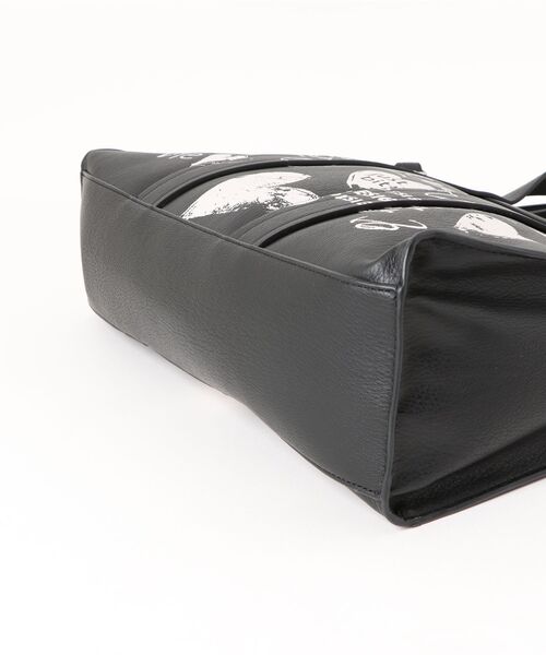 Desigual（デシグアル）の「手書き風落書きプリントフェイクレザーショッパーバッグ ブラック（ハンドバッグ・レディース・ブラック・FREE）」の3枚目の写真